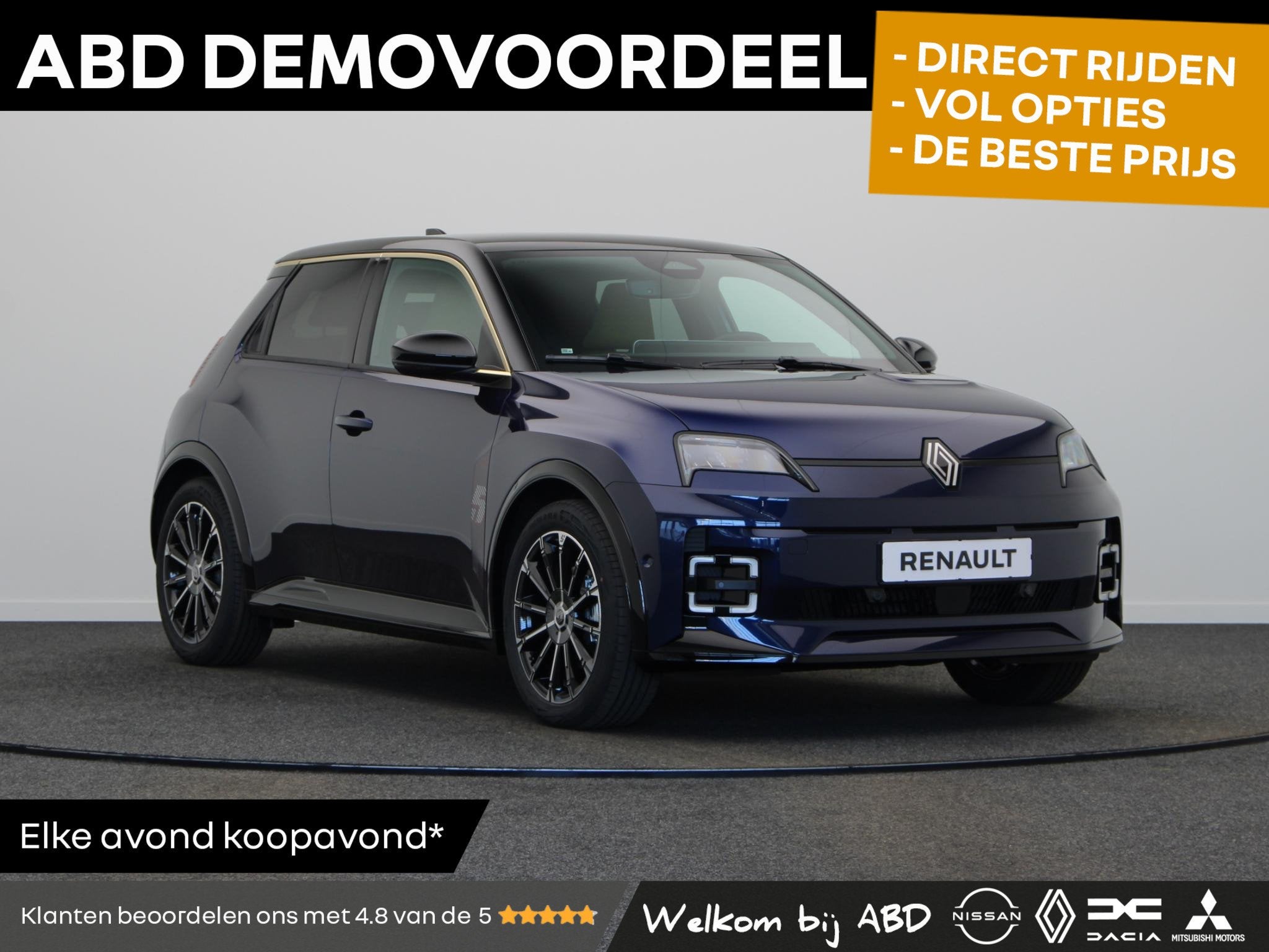 Renault 5 comfort range iconic cinq 52 kWh | Vijf jaar garan, Auto's, Dealer onderhouden, Stof, Blauw, 31 min