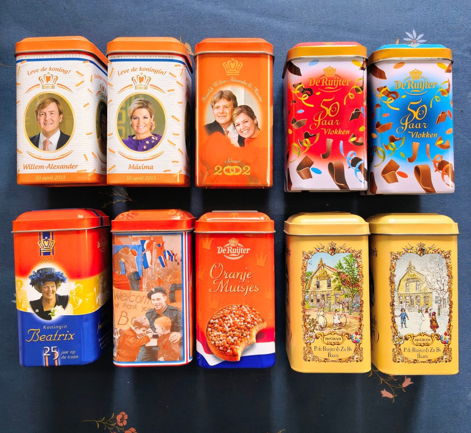 De Ruyter muisjes verzameling vintage gelegenheids blikjes, Verzamelen, Ophalen of Verzenden, Gebruikt, Overige