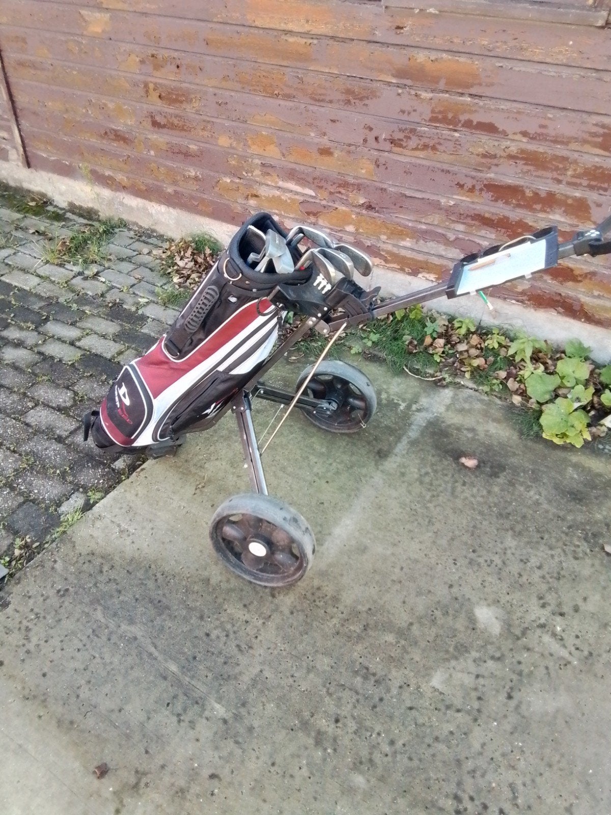 Golftas met trolley -  incl. 8 cubs, Ophalen, Gebruikt, Tas, Overige merken