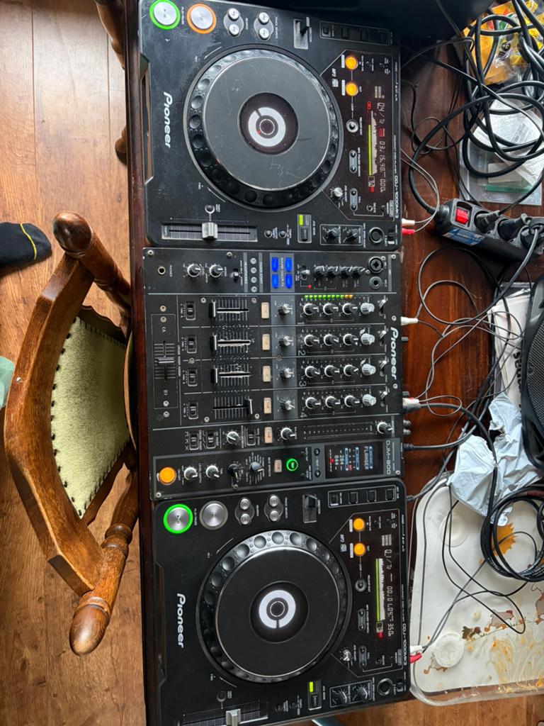Pioneer DJ-set: 2x CDJ-1000MK3 & DJM-800 Mixer, Muziek en Instrumenten, Dj-sets en Draaitafels, Ophalen, Gebruikt, Dj-set, Pioneer