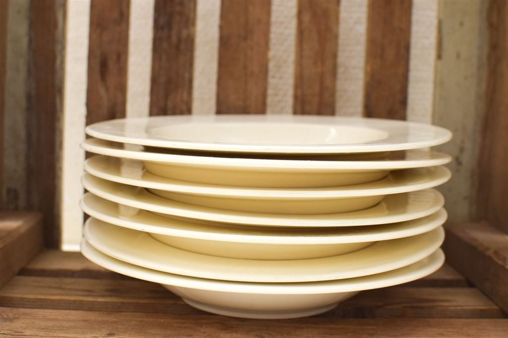 7 stuks Clarity plain diepe borden 50419, Huis en Inrichting, Keuken | Servies, Gebruikt, Ophalen of Verzenden, Bord(en), Overige stijlen