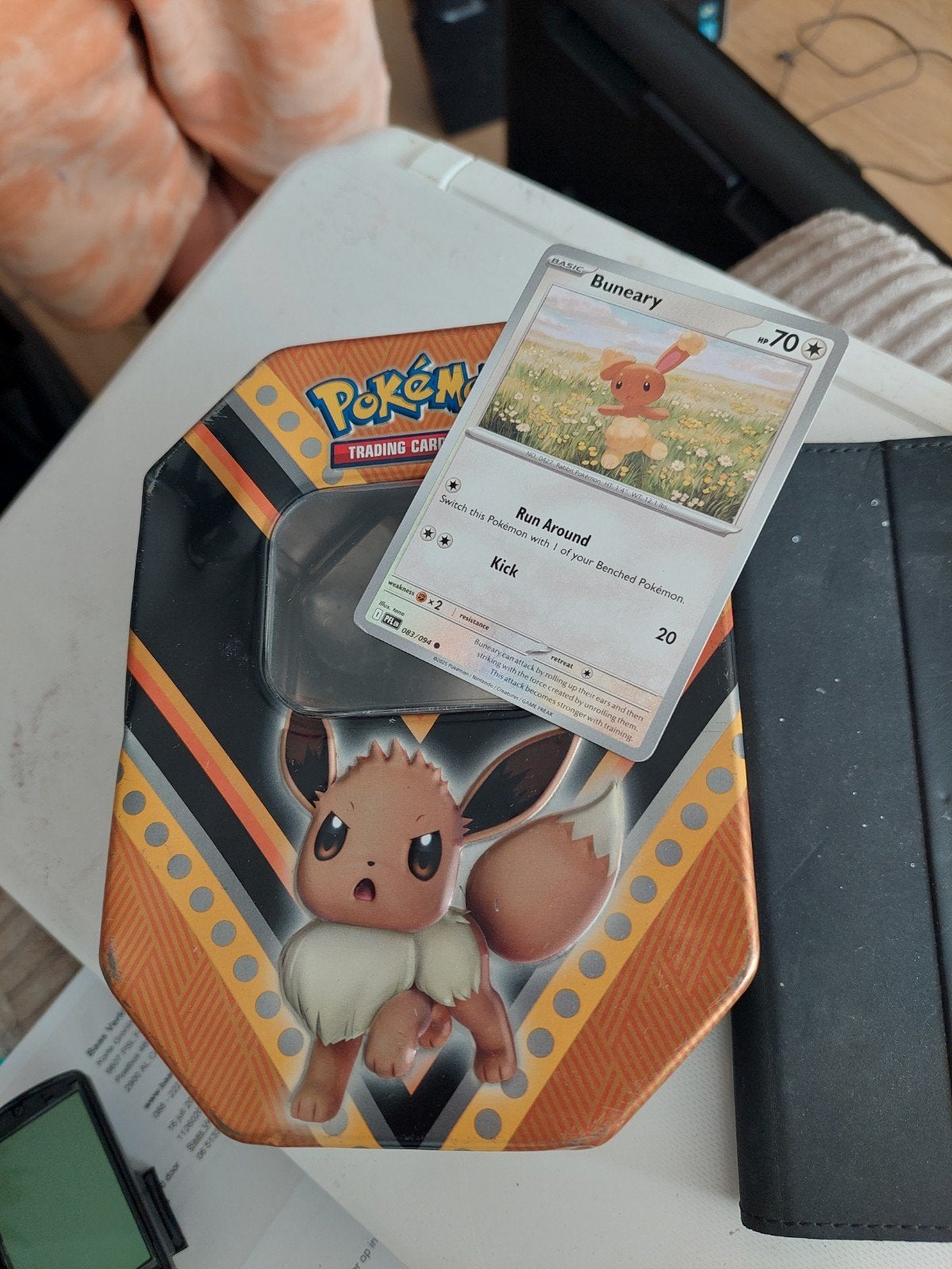 Pokemon blik met kaart, Ophalen