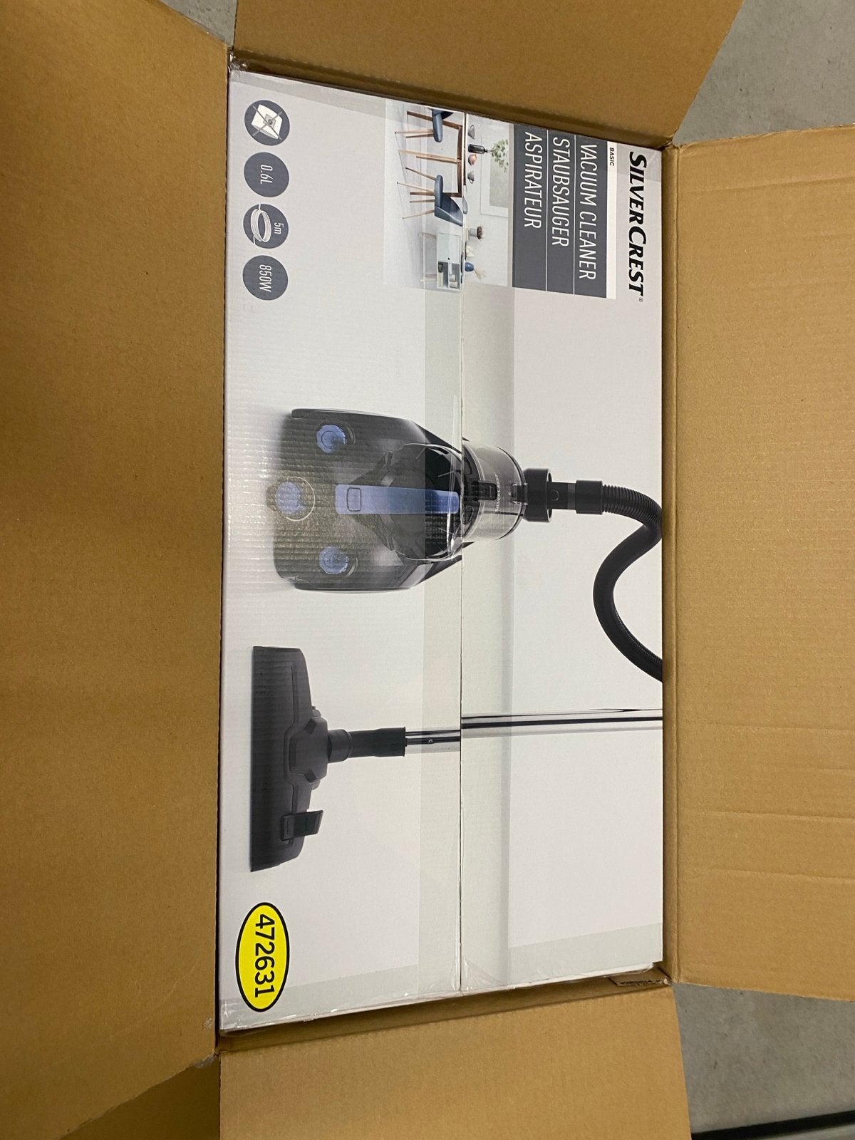 SilverCrest Stofzuiger 850W - Nieuw in doos, Overige merken, Nieuw, Ophalen of Verzenden, Sledestofzuiger