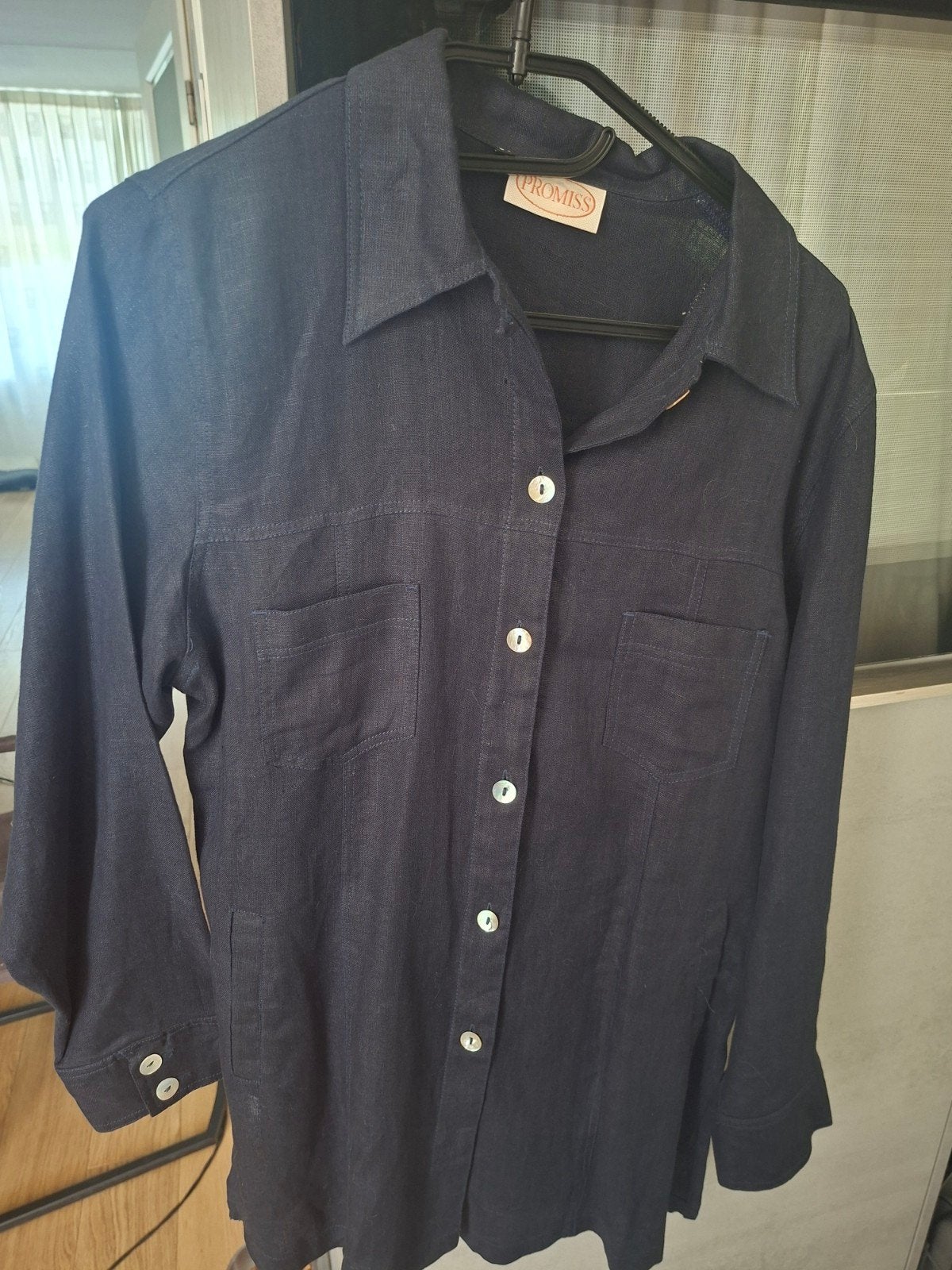 Nieuwe donker blauwe blouse, Promiss, Blauw, Maat 46/48 (XL) of groter, Nieuw