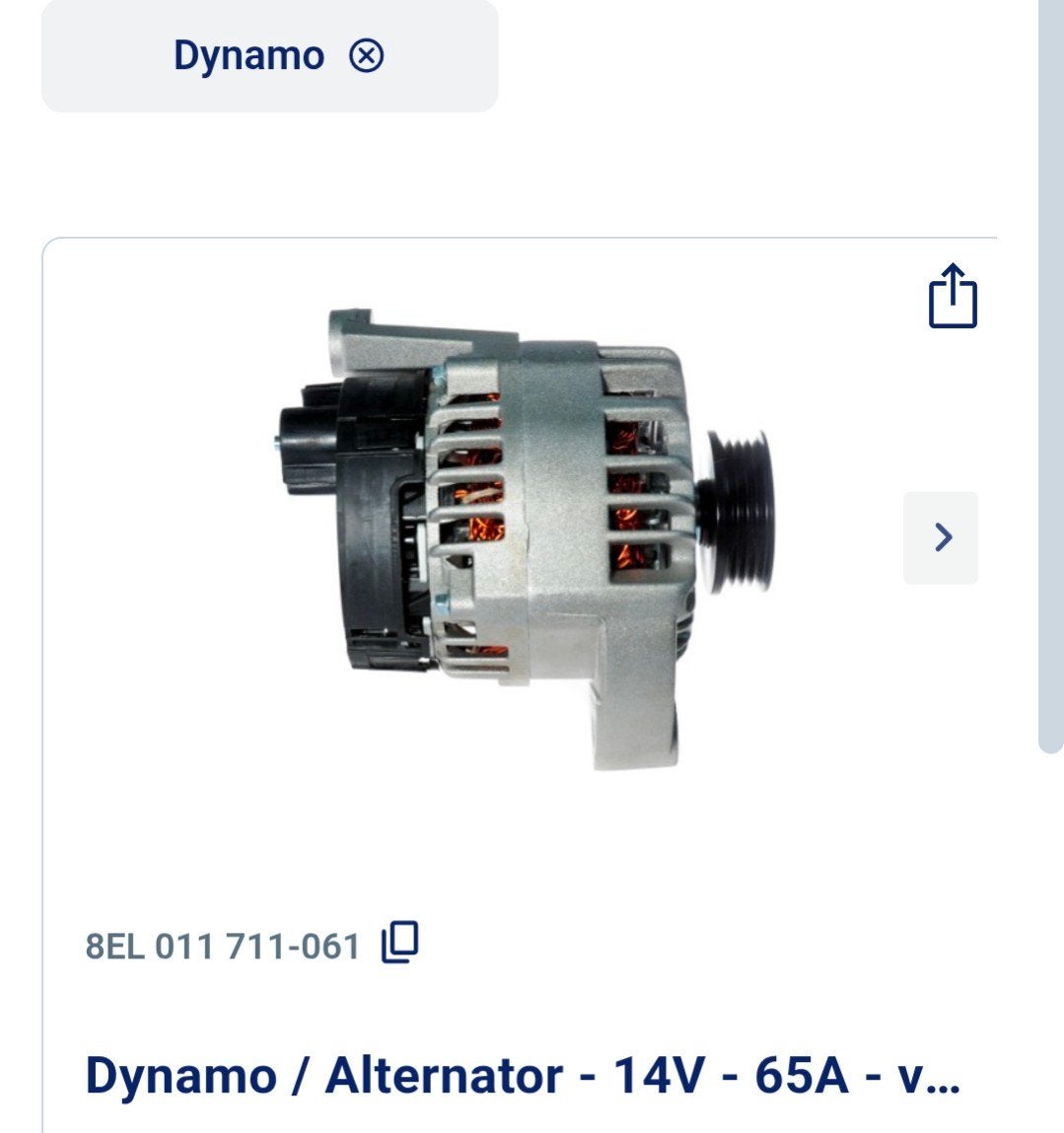 Nieuw in doos Dynamo Fiat Panda ea 14v 75 8EL 011 711-061, Ophalen of Verzenden, Nieuw, Fiat
