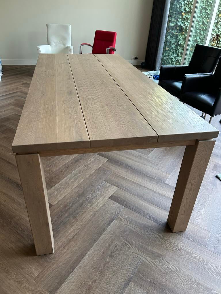 Houten eettafel, Huis en Inrichting, Tafels | Eettafels, Ophalen, Gebruikt, 50 tot 100 cm, 150 tot 200 cm