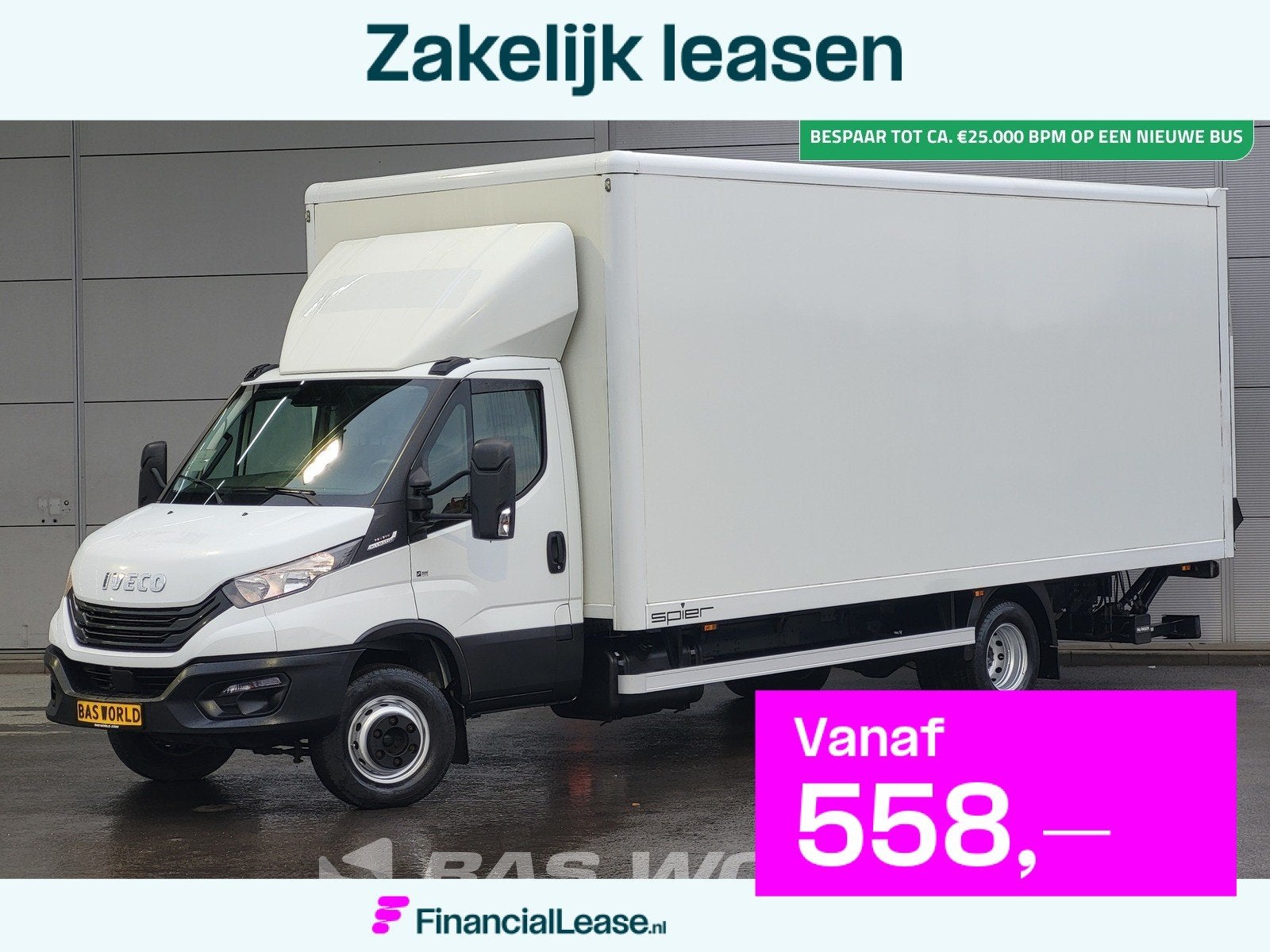 Iveco Daily 72C21 3.0L Automaat 1000KG Laadklep Luchtvering, Automaat, Stof, Gebruikt, 4 cilinders