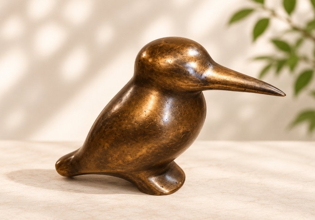 ABSTRACTE IJSVOGEL / bronzen beeld