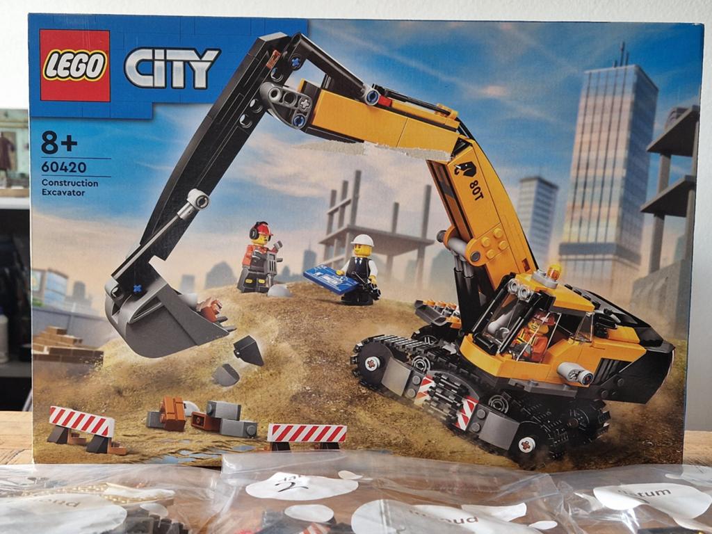 Lego 60420 Construction Excavator, City, Lego, Ophalen of Verzenden, Zo goed als nieuw