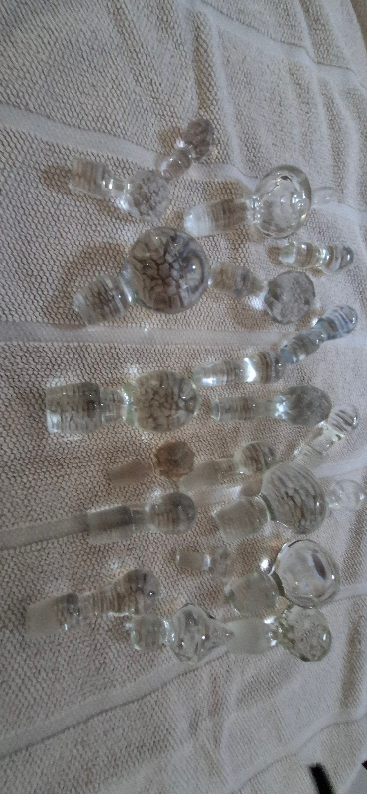 21 onbeschadigde fles- of karafstoppers in diverse maten, Antiek en Kunst, Antiek | Glas en Kristal, Verzenden