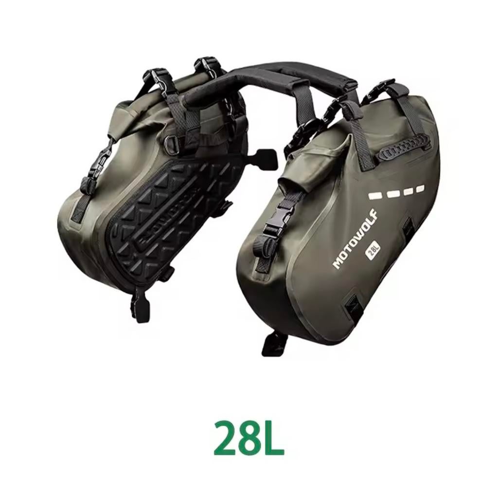 Motowolf Waterdichte Motorfiets Zadeltassen - 28L, Ophalen of Verzenden, Nieuw