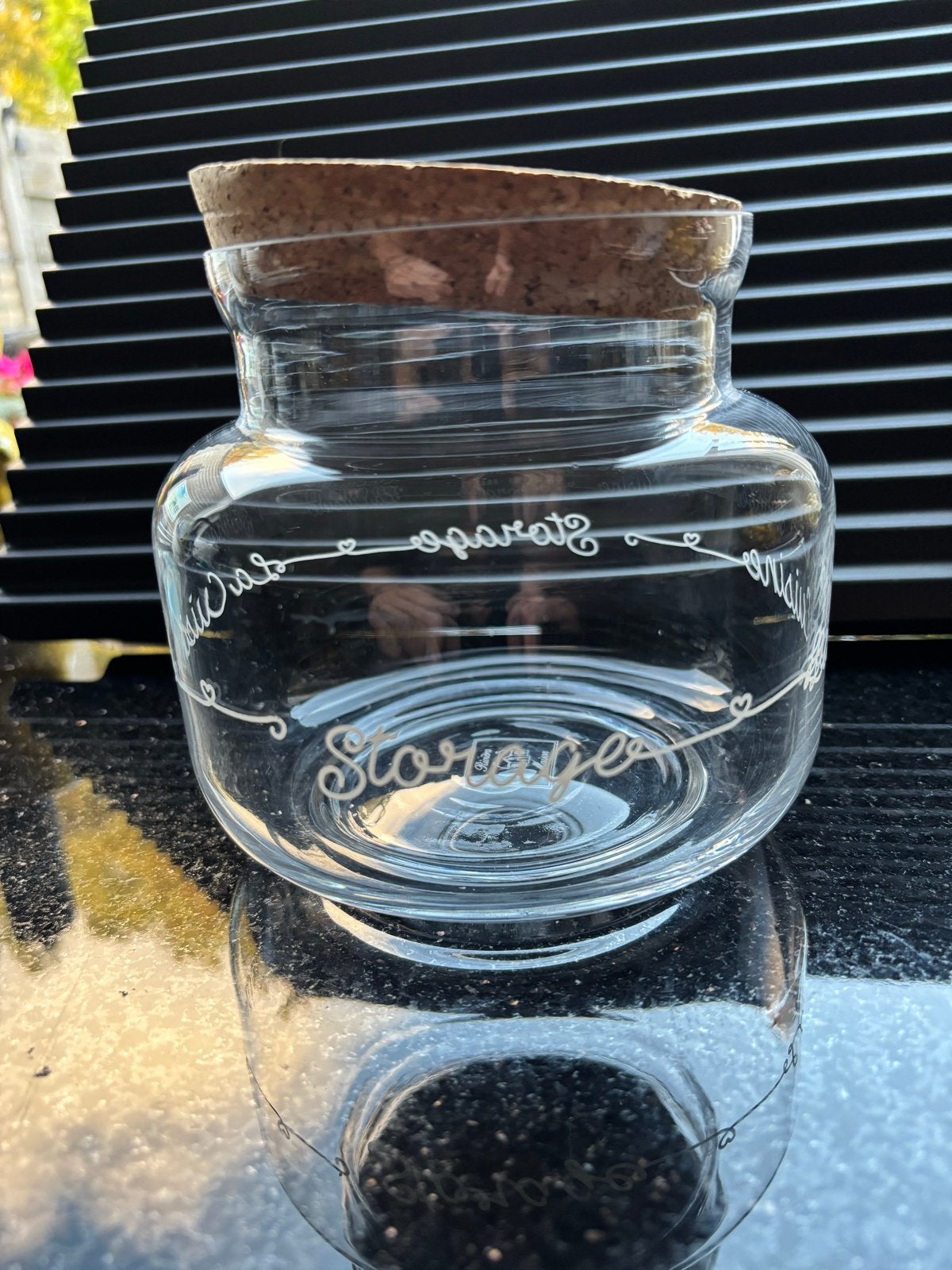 Riviera Maison Voorraadpot met kurken deksel, Glas, Ophalen of Verzenden, Zo goed als nieuw, Voorraadpot