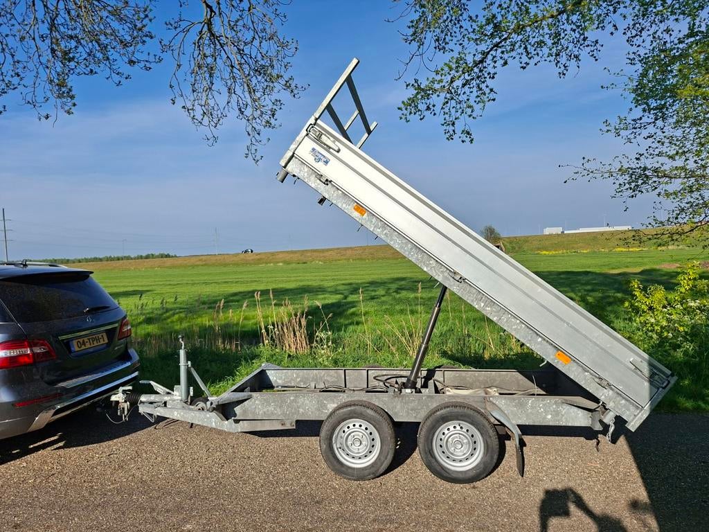 Zeer nette Hapert 3-zijdige elektrisch 2000 kg kipper”, Auto diversen, Aanhangers en Bagagewagens, Ophalen, Nieuw