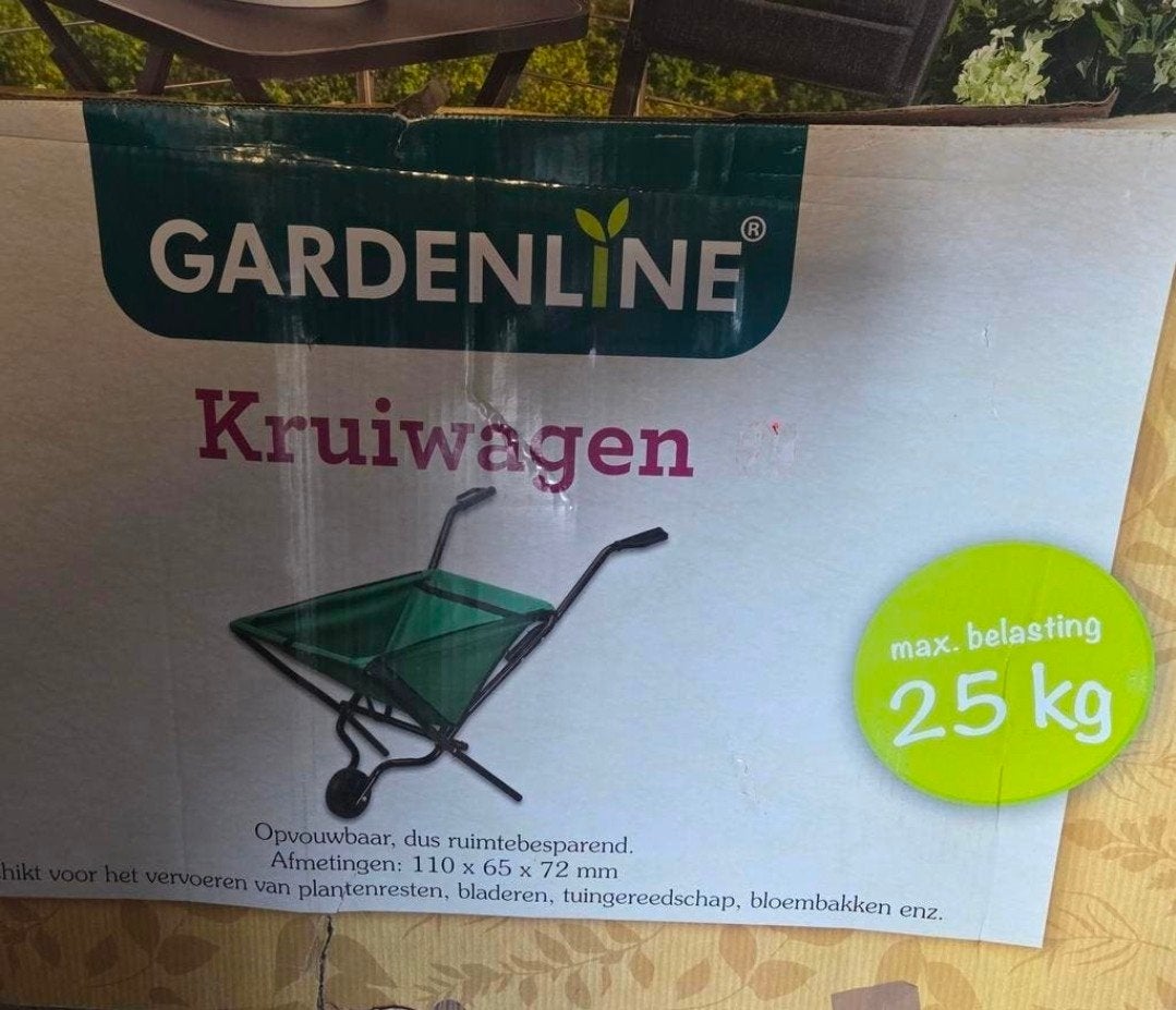 GARDENLINE Opvouwbare Kruiwagen - Max. 25 kg, Tuin en Terras, Kruiwagens, Ophalen, Opvouwbaar, GARDENLINE, Nieuw