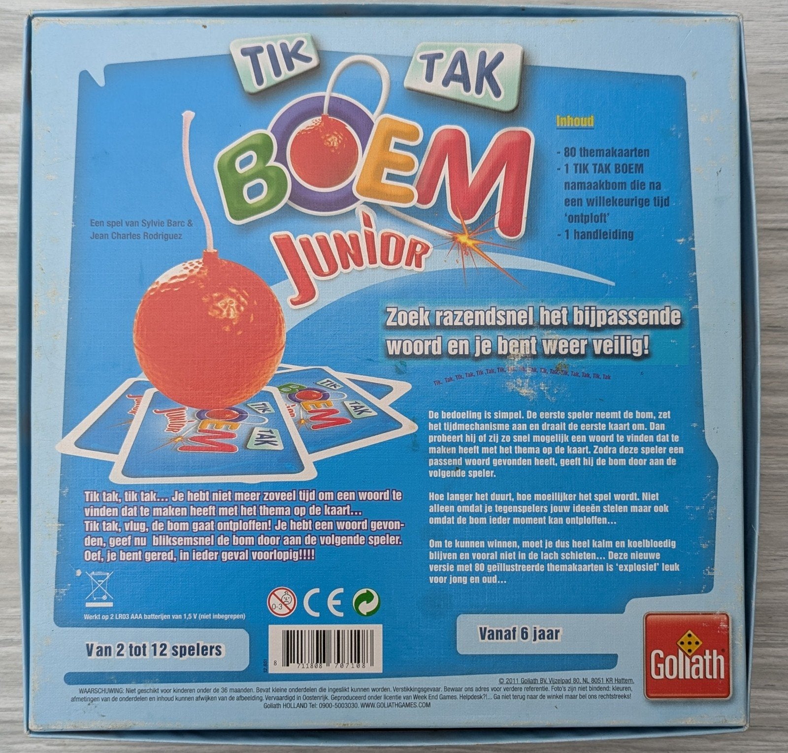 Tik Tak Boem Junior - Goliath Gezinsspel, Een of twee spelers, Ophalen of Verzenden, Zo goed als nieuw, Goliath