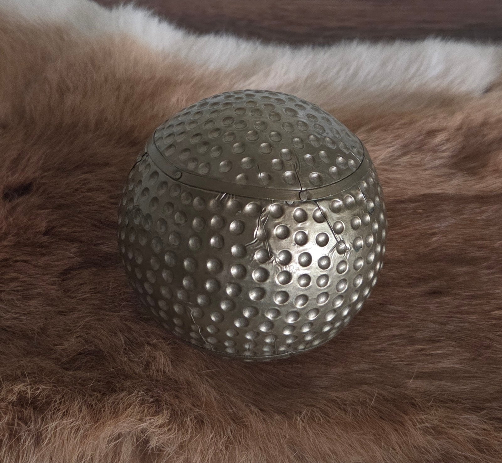 Vintage messing golfbal papiergewicht – MCM, Ophalen of Verzenden