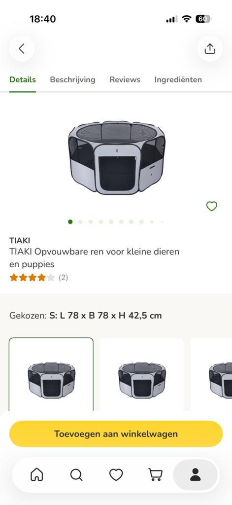 Opvouwbare ren/bench voor kleine huisdieren, Ophalen, Gebruikt