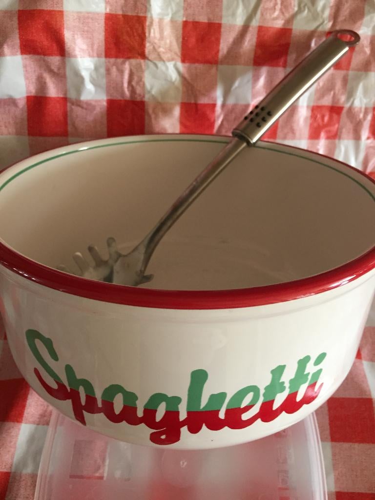 Pasta schaal / Spagetti Schaal - groot - Ø 21 cm, Gebruikt, Ophalen of Verzenden, Schaal of Schalen, Overige stijlen