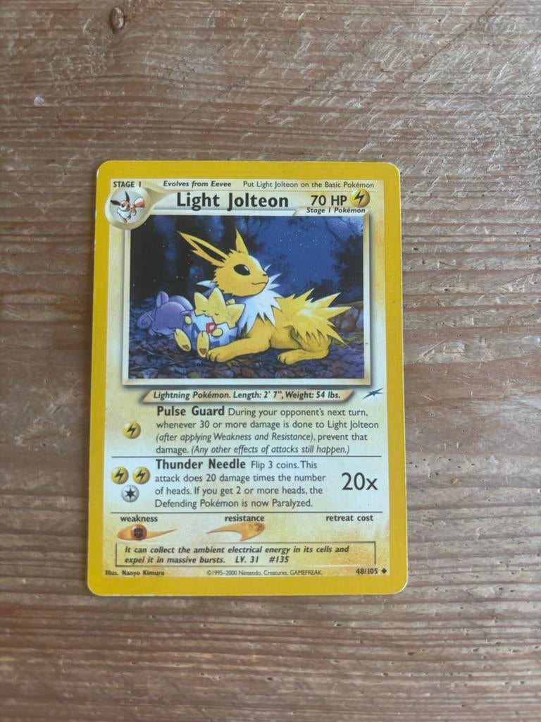 Light Jolteon - Neo Destiny Pokémon Kaart (48/105), Hobby en Vrije tijd, Verzamelkaartspellen | Pokémon, Ophalen of Verzenden