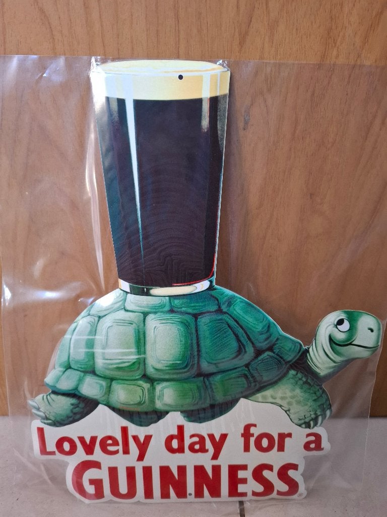 Zeldzaam reclamebord Guinness schildpad, Ophalen of Verzenden, Nieuw, Reclamebord, Plaat of Schild, Overige merken
