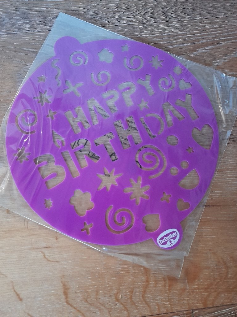 NIEUW TAART SJABLOON Happy Birthday, Ophalen of Verzenden, Nieuw