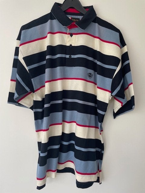 Blauw Gestreepte Polo maat M, State of Art, Ophalen of Verzenden, Zo goed als nieuw, Maat 48/50 (M)