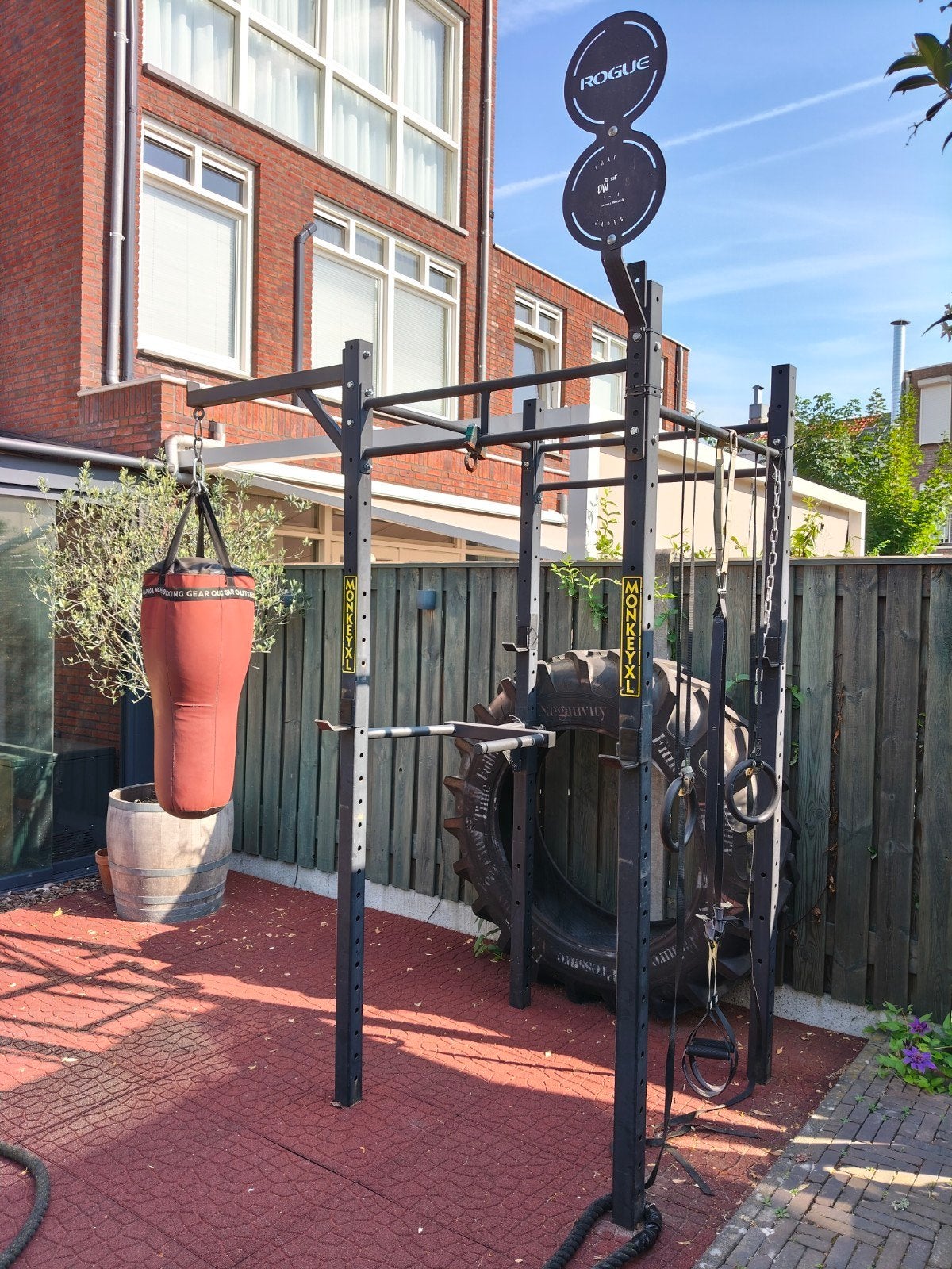 Monkey XL fitness rig met bokszak en accessoires., Ophalen, Overige typen