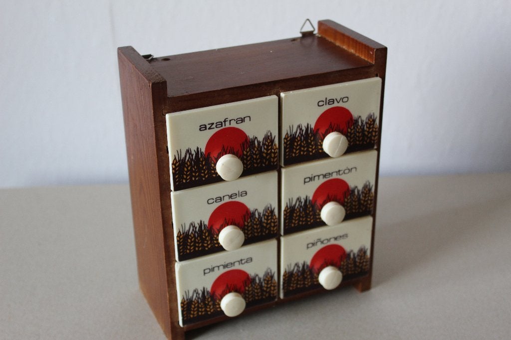 Kruidenkast , retro keuken kastje voor specerijen, Ophalen of Verzenden, Gebruikt, Overige stijlen, Overige typen