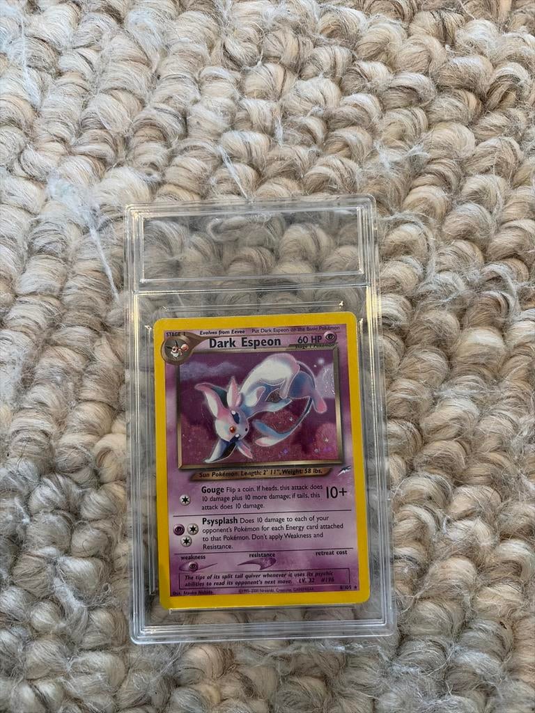 Dark Espeon Pokémon Kaart - Zeldzaam, Ophalen of Verzenden, Zo goed als nieuw, Losse kaart