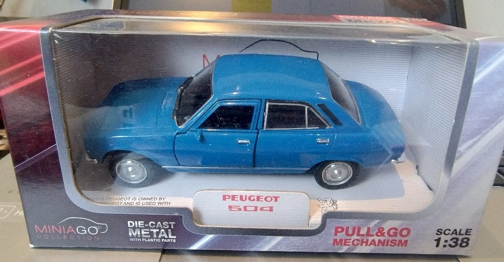 Peugeot 504 MINIAGO 1:38, Ophalen of Verzenden, Nieuw, Auto, Overige merken