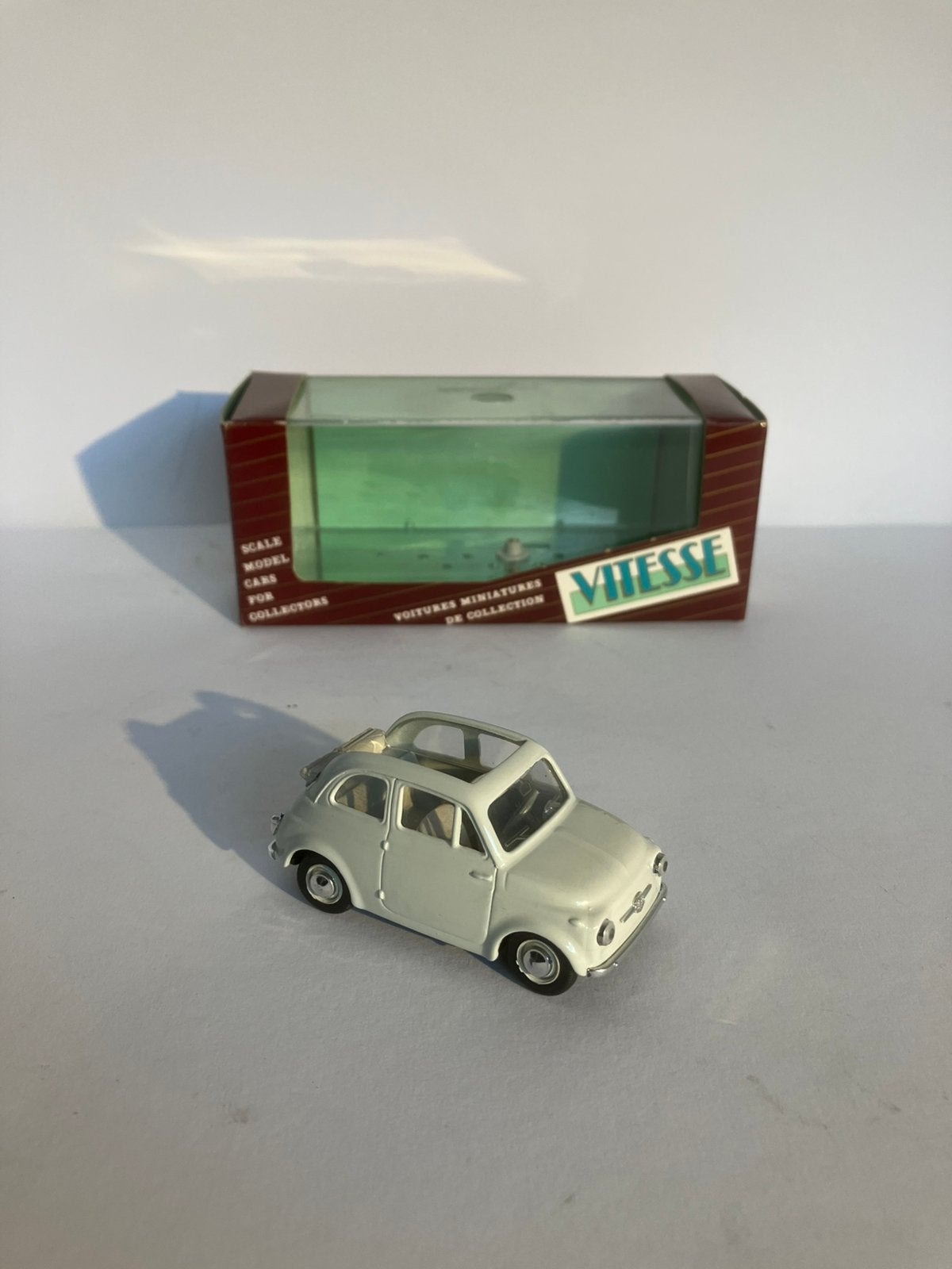 FIAT 500 Open Roof 1:43, Vitesse Nr.501, wit, Ophalen of Verzenden, Nieuw, Auto