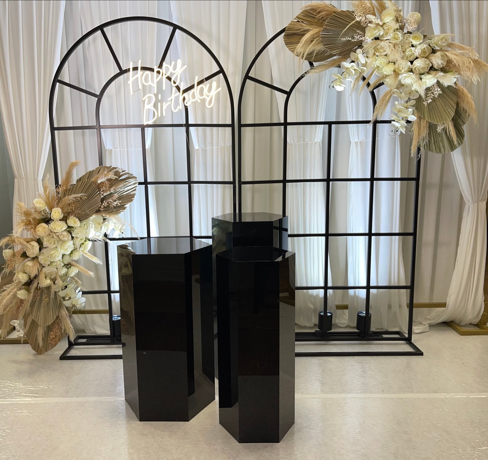 Zwarte Backdrop pilaren zuilen decoratie, Ophalen, Nieuw, Versiering, Overige