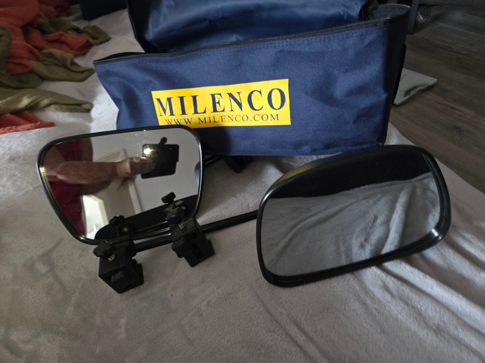 Milenco Grand Aero 3 auto spiegels, Caravans en Kamperen, Caravan accessoires, Ophalen, Zo goed als nieuw