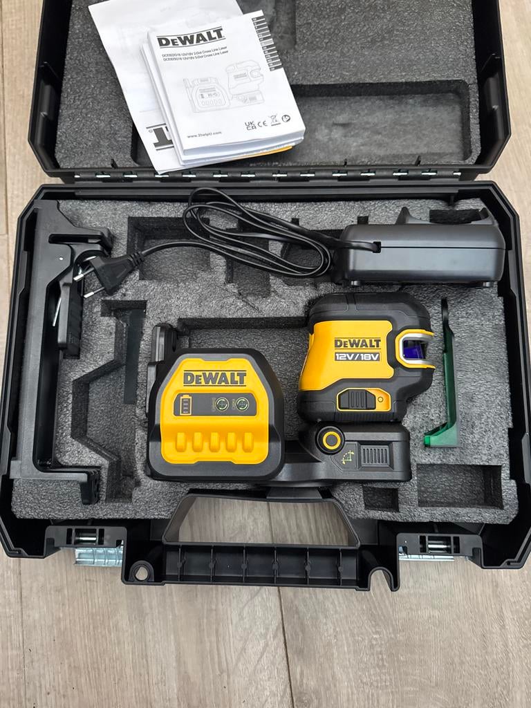 DeWalt DCE825G18 12V/18V 5-Dot Cross Line Laser, Ophalen of Verzenden, Zo goed als nieuw