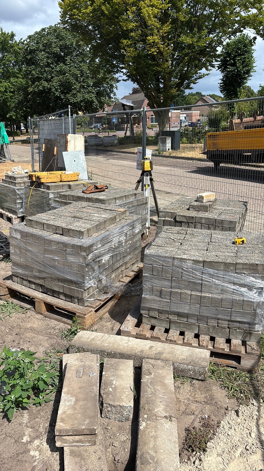 Betonklinkers 7x21, Tuin en Terras, Ophalen, Gebruikt, Klinkers, 10 m² of meer