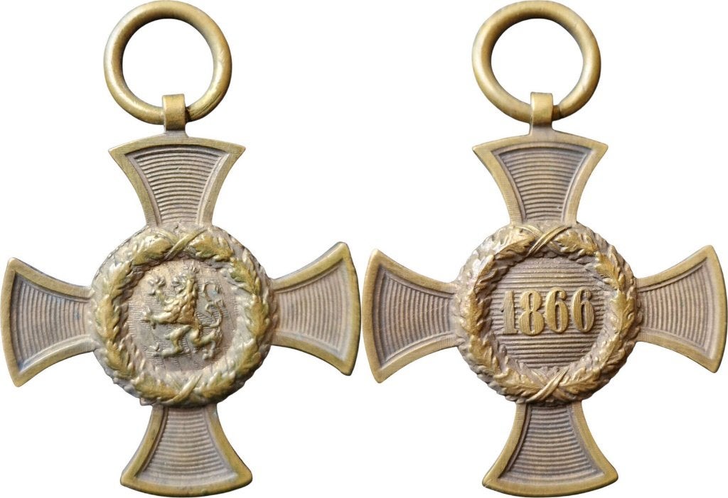 Penning 1866, Beieren, Armeedenkzeichen Ludwig II, Ophalen of Verzenden, Brons, Buitenland