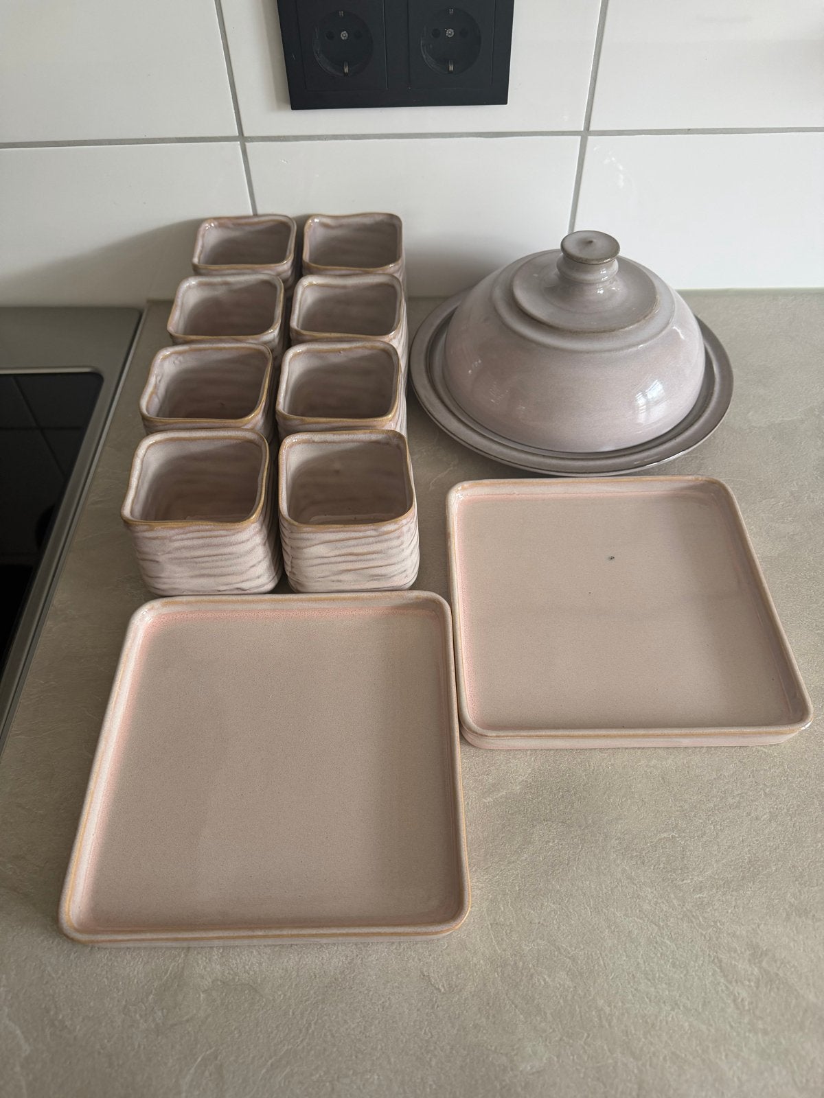 BRYNXZ servies: 8 schaaltjes, 2 schalen en 1 dekschaal, Ophalen, Overige merken, Keramiek, Modern