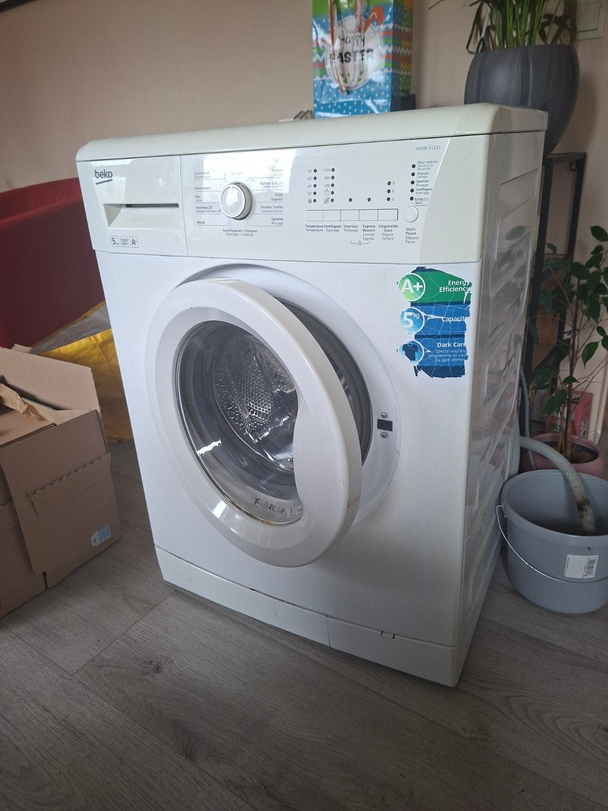 Beko WMB 51221 Wasmachine - 5 kg, 1200 toeren, Witgoed en Apparatuur, Wasmachines, Ophalen, 1200 tot 1600 toeren, Gebruikt, 4 tot 6 kg