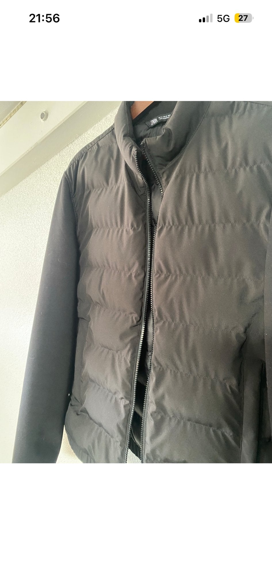 Zwarte Zara Puffer Jas - Maat M, Ophalen of Verzenden, Gedragen, Maat 48/50 (M), Zwart