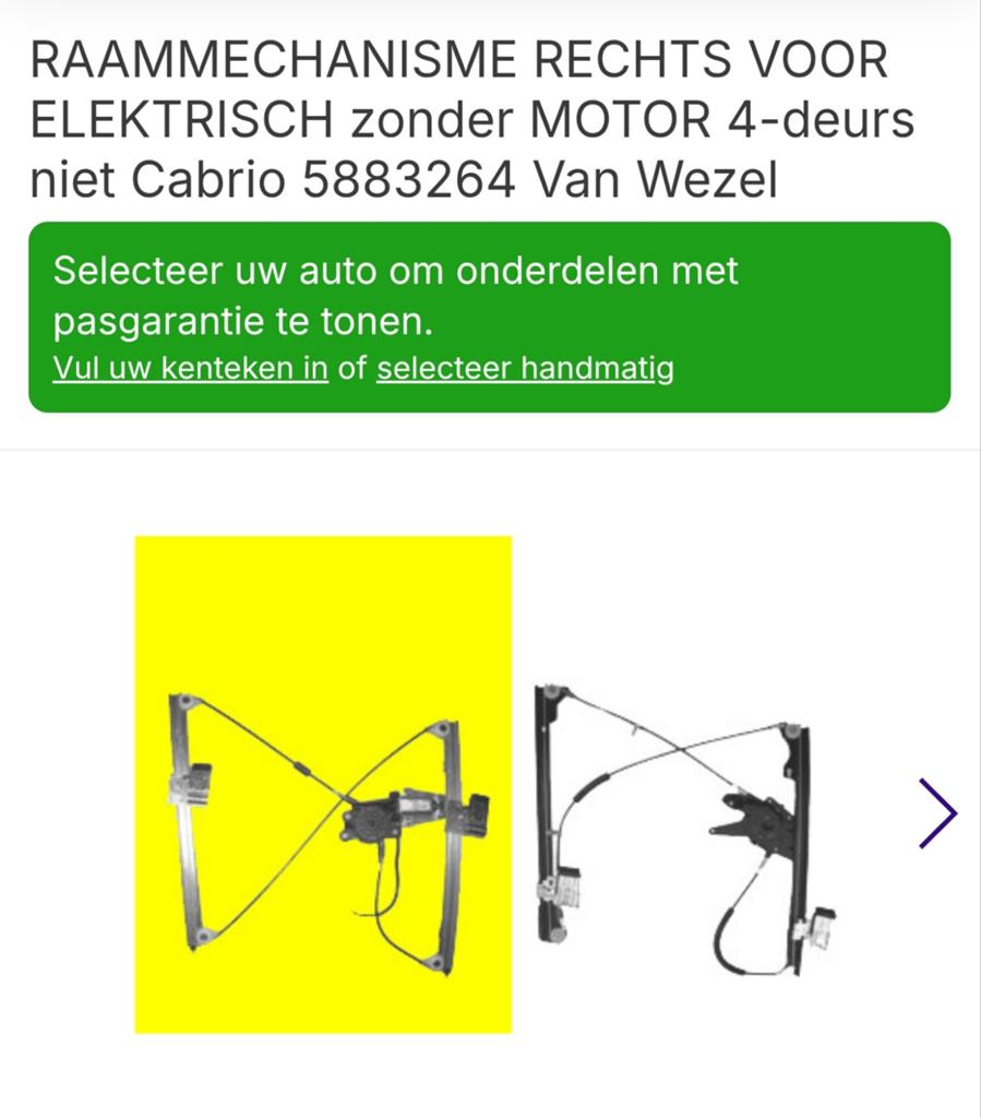 Raam mechanisme rv vento/golf3, Ophalen of Verzenden, Nieuw