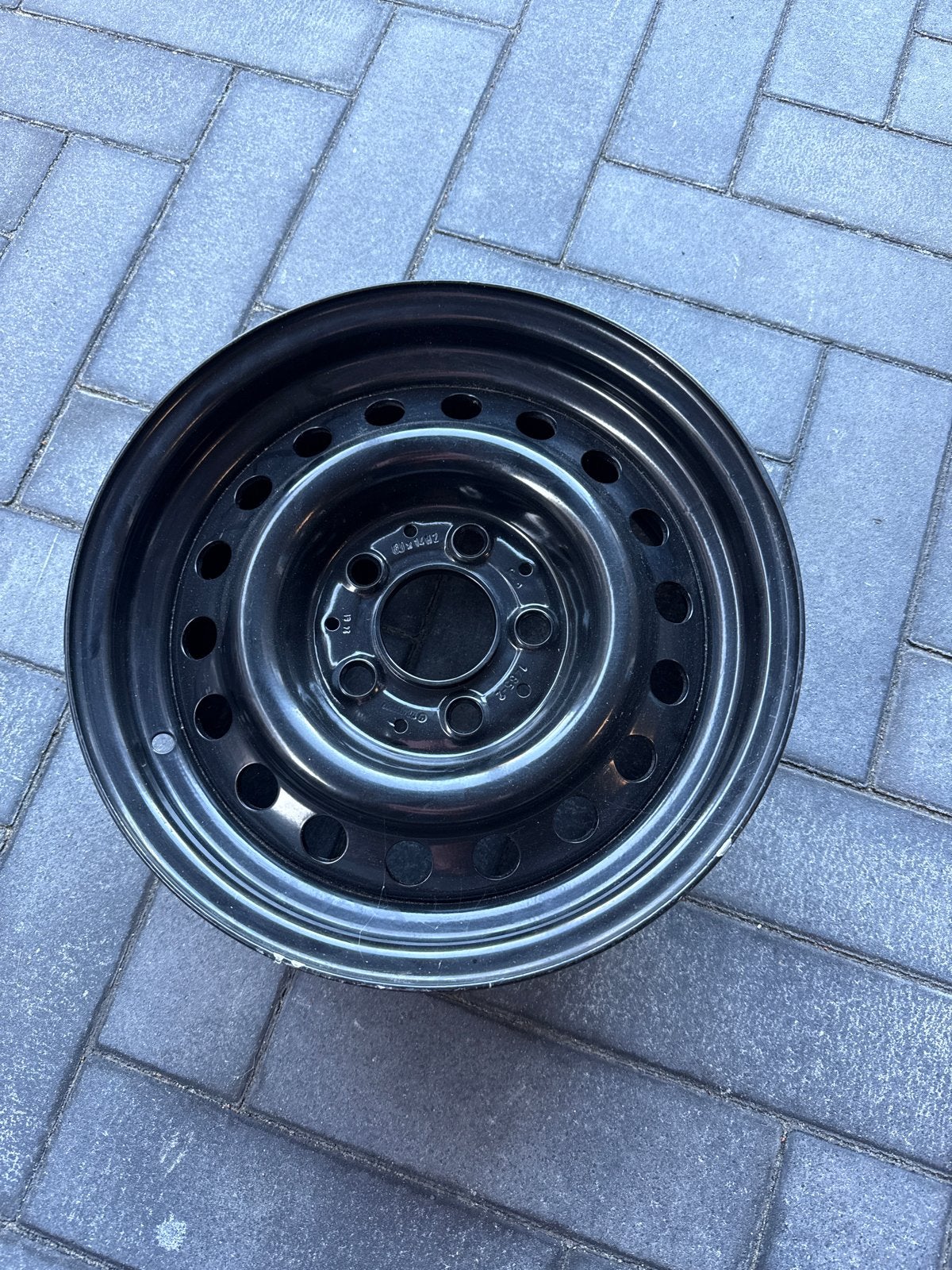 Originele Mercedes-Benz 14 inch stalen velg, zwart gecoat, Auto-onderdelen, Ophalen of Verzenden, Gereviseerd, 14 inch, Velg(en)