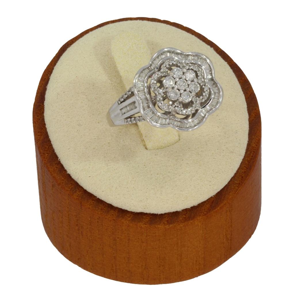 Exclusieve gouden ring 130 diamanten briljant dames luxe, Voordeelsieraden, Verzenden, Zo goed als nieuw, 17 tot 18
