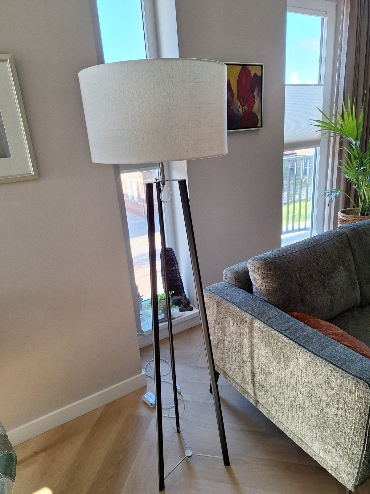 Staande lamp, Huis en Inrichting, Lampen | Vloerlampen, Ophalen, Zo goed als nieuw, 150 tot 200 cm