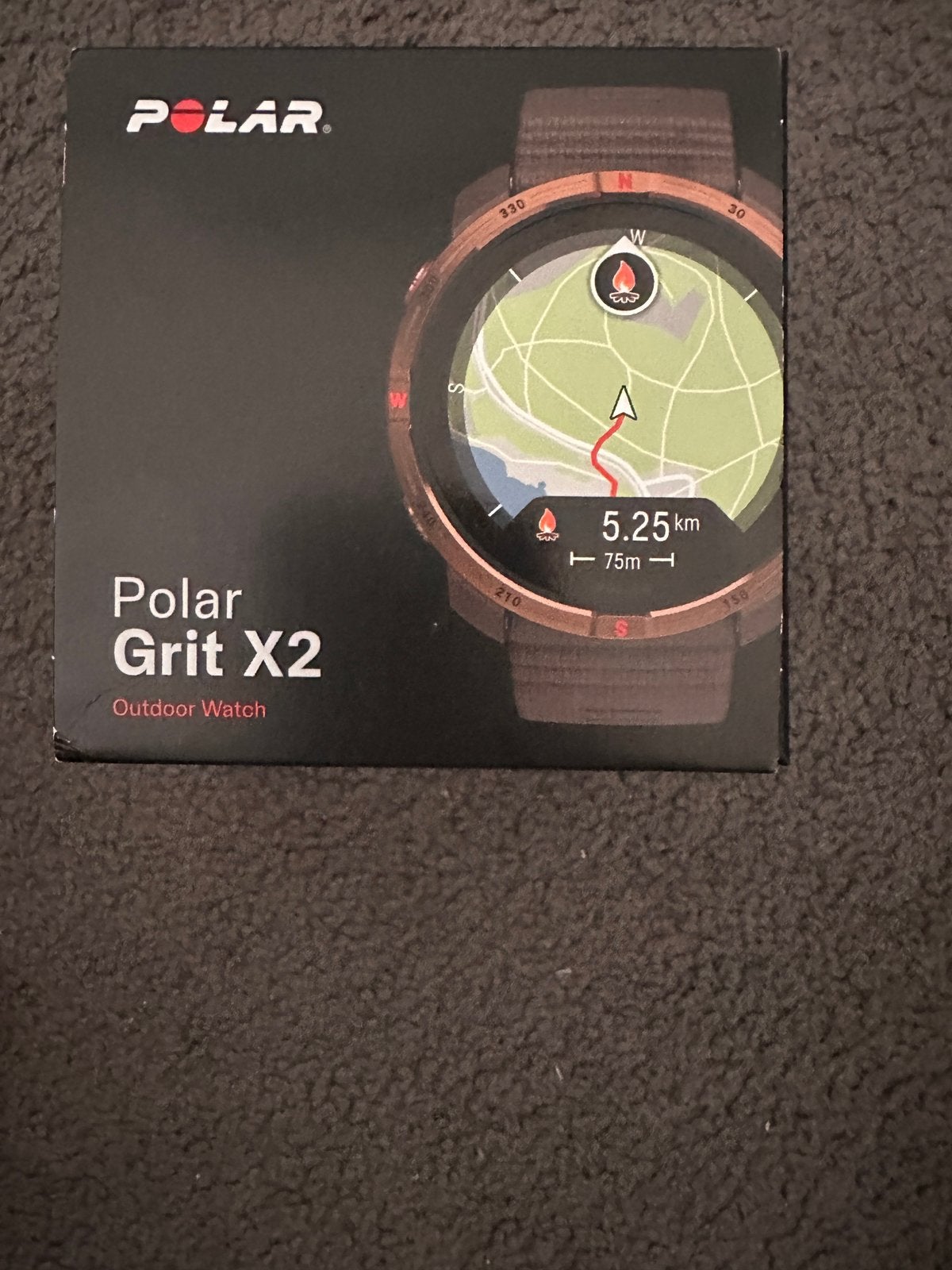 Polar Grit X2 45 mm, Zwart, Ophalen of Verzenden, Zo goed als nieuw, Waterdicht