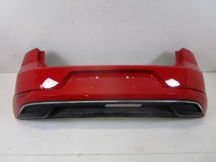 VW Golf 7 Facelift Achterbumper Chrome LY3D, Auto-onderdelen, Carrosserie en Plaatwerk, Bumper, Achter, Gebruikt, Ophalen of Verzenden