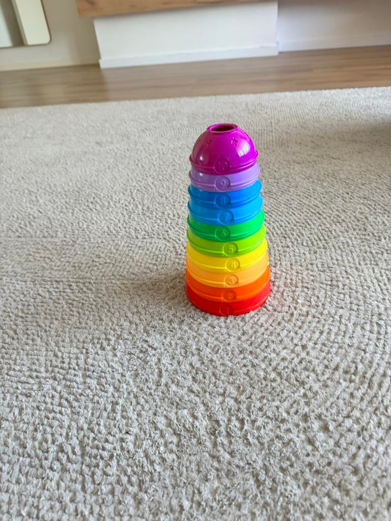 Stapeltoren regenboog met cijfers, Ophalen of Verzenden, Zo goed als nieuw, Overige typen