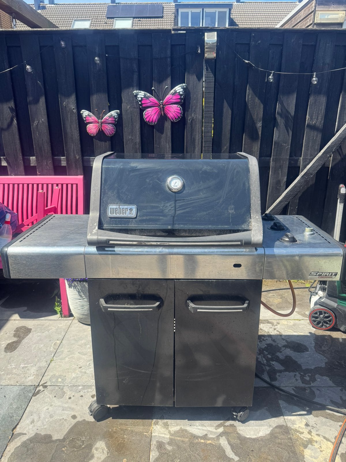 Weber Spirit Premium gasbarbecue 3-pits met accessoires, Tuin en Terras, Buitenkeukens, Ophalen, Gebruikt, Gas