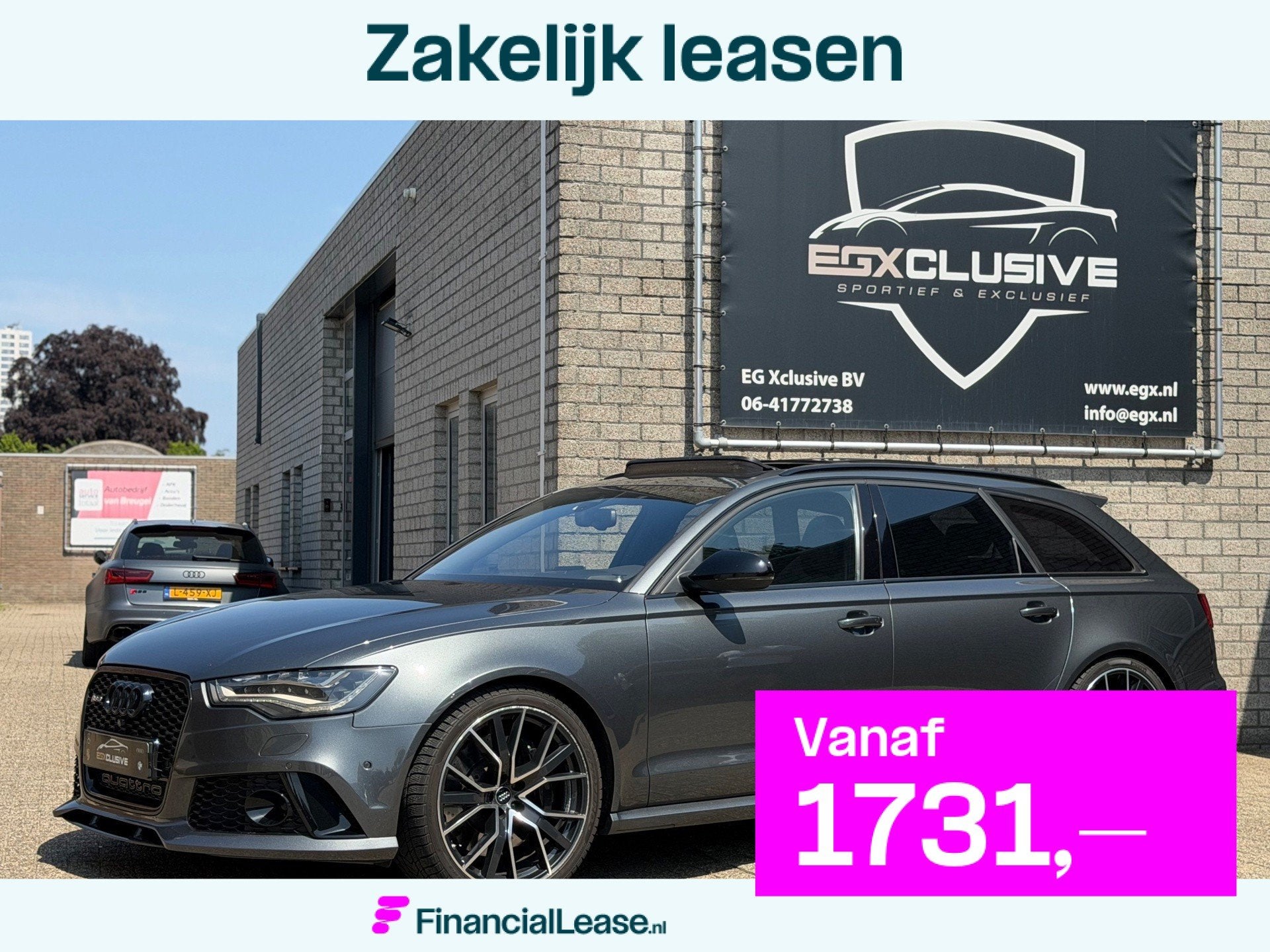 Audi RS6 Quattro Pro Line Plus PANO/CARBON/MILLTEK/360CAMERA, Automaat, Euro 5, Gebruikt, Leder en Stof