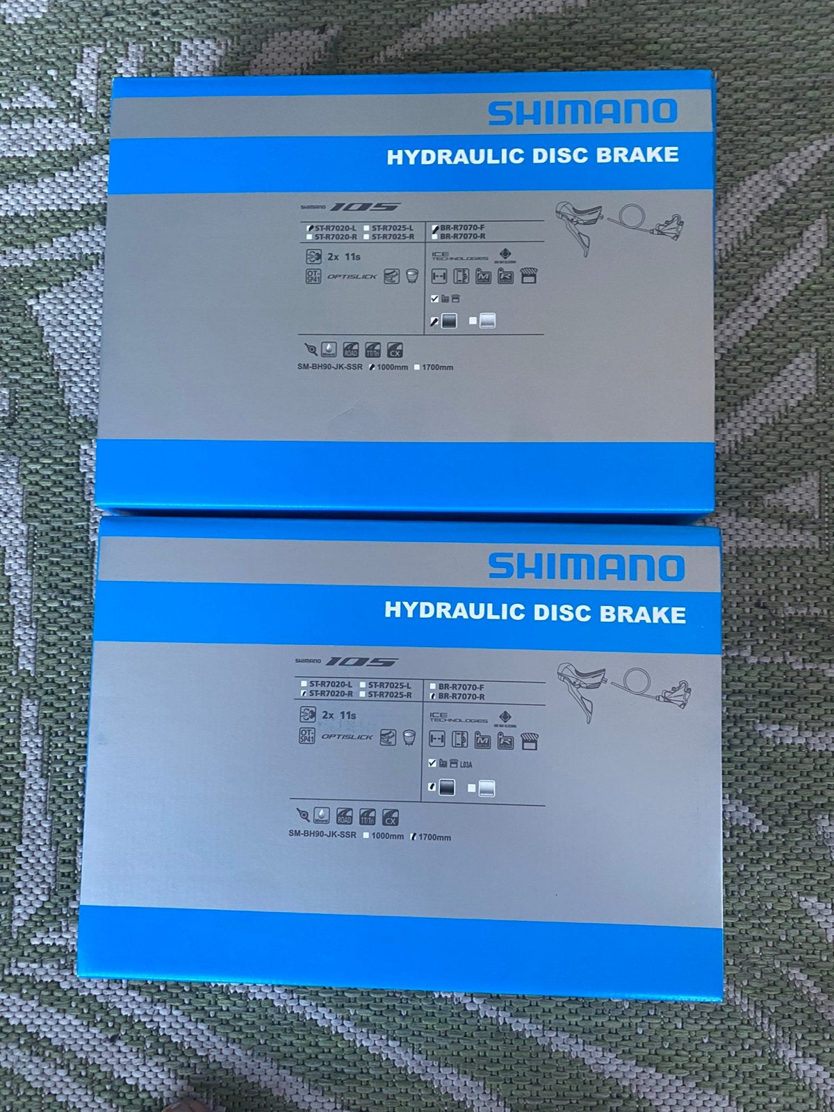Shimano 105 ST-R7020 Shifters en Remklauwen set Nieuw, Fietsen en Brommers, Fietsonderdelen, Ophalen of Verzenden, Nieuw, Racefiets
