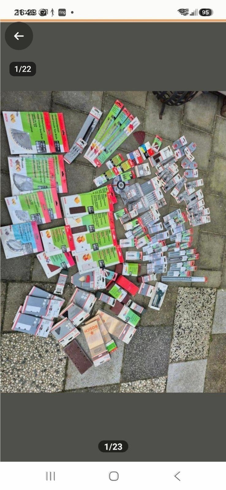 grote partij bosch boor,zaag,frees,niet en schuurpapier acc., Ophalen of Verzenden, Nieuw
